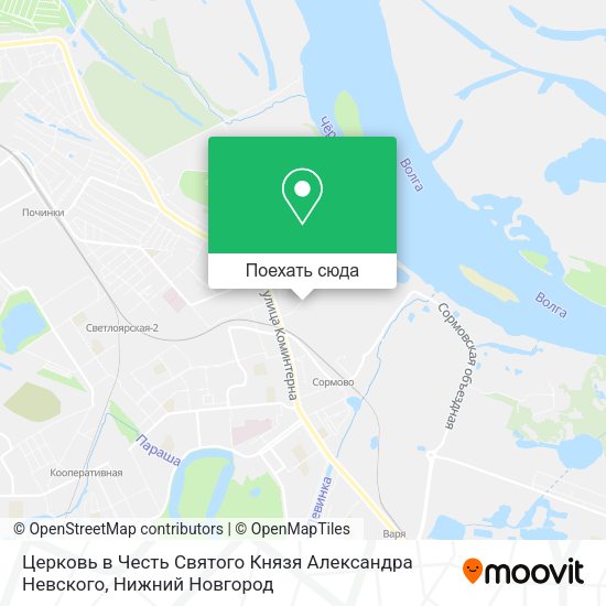 Карта Церковь в Честь Святого Князя Александра Невского