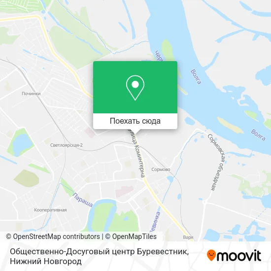 Карта Общественно-Досуговый центр Буревестник