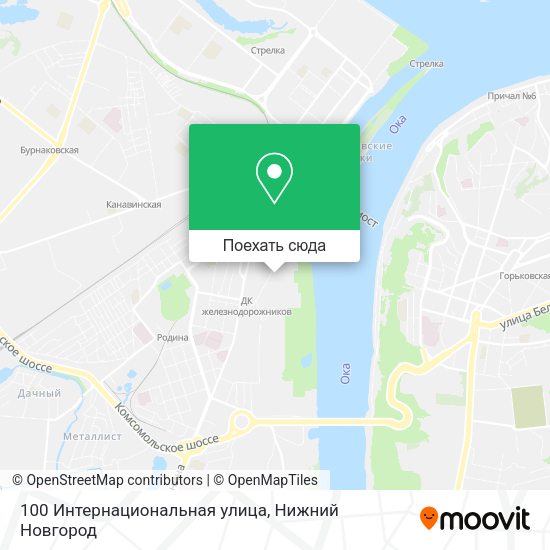 Карта 100 Интернациональная улица