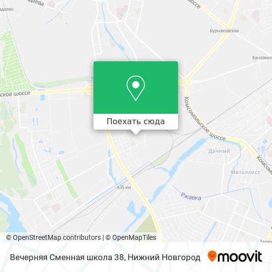Карта Вечерняя Сменная школа 38