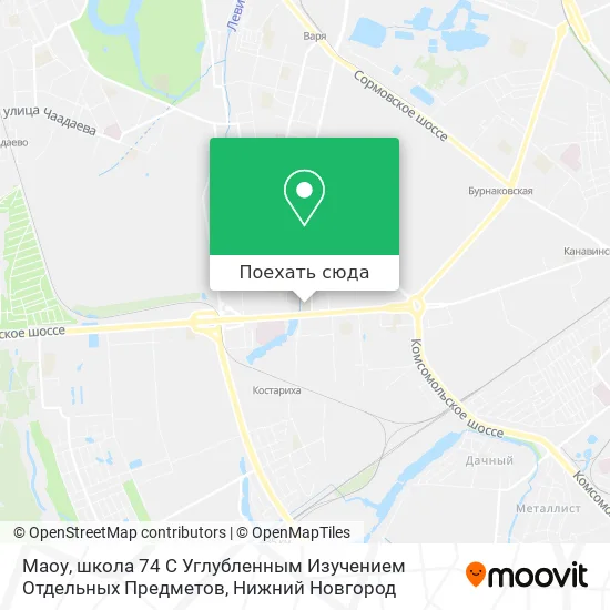 Карта Маоу, школа 74 С Углубленным Изучением Отдельных Предметов