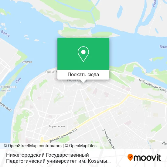 Карта Нижегородский Государственный Педагогический университет им. Козьмы Минина