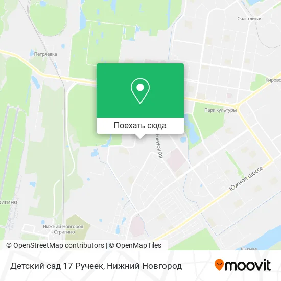 Карта Детский сад 17 Ручеек