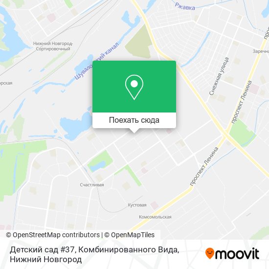 Карта Детский сад #37, Комбинированного Вида