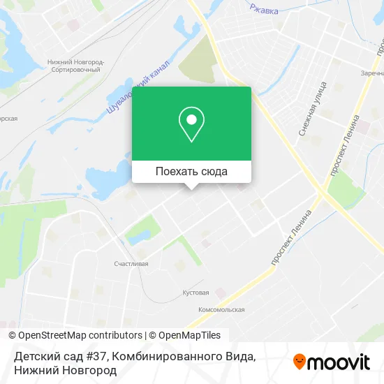 Карта Детский сад #37, Комбинированного Вида