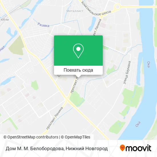 Карта Дом М. М. Белобородова