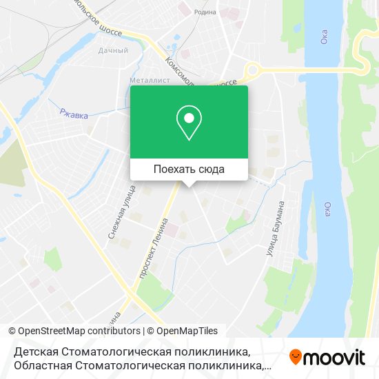 Карта Детская Стоматологическая поликлиника, Областная Стоматологическая поликлиника