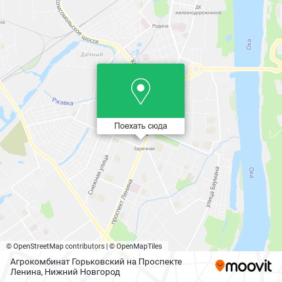 Карта Агрокомбинат Горьковский на Проспекте Ленина