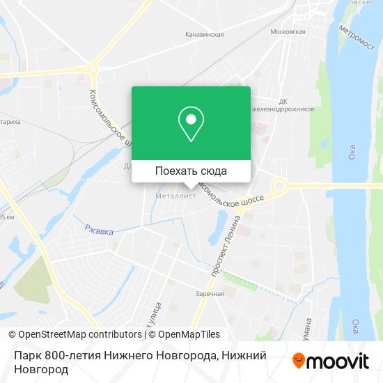 Карта Парк 800-летия Нижнего Новгорода
