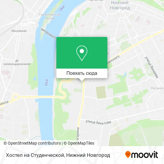 Карта Хостел на Студенческой
