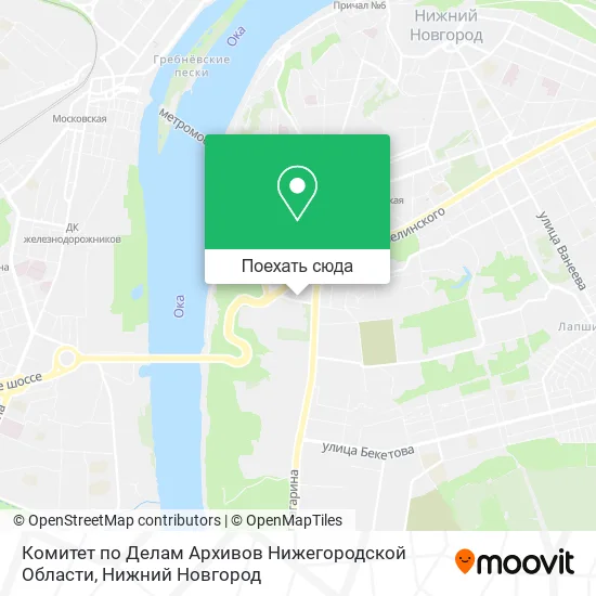Карта Комитет по Делам Архивов Нижегородской Области