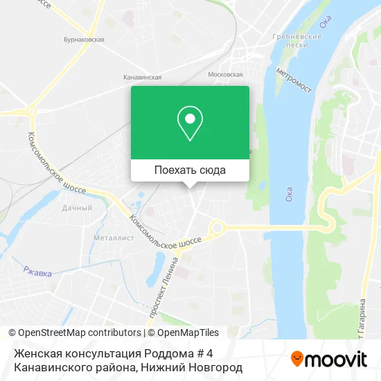 Карта Женская консультация Роддома # 4 Канавинского района