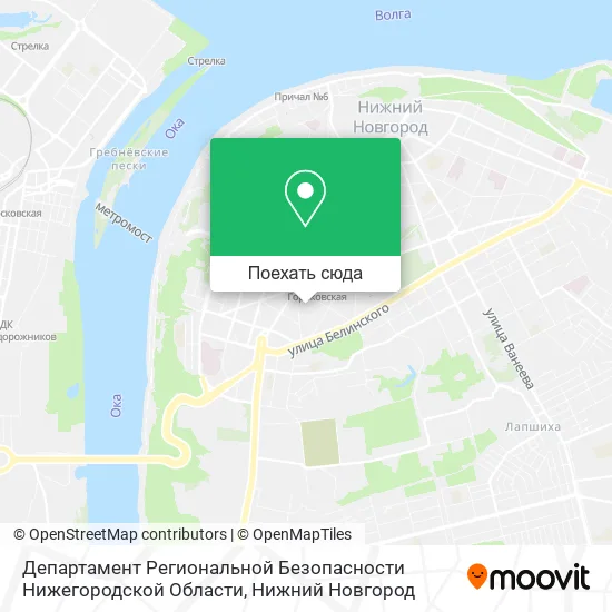 Карта Департамент Региональной Безопасности Нижегородской Области