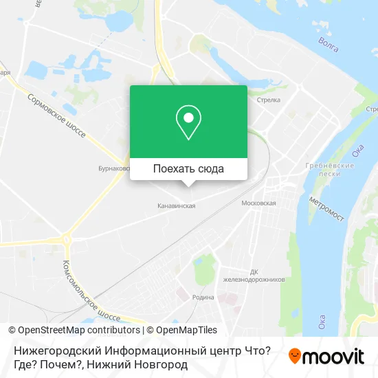 Карта Нижегородский Информационный центр Что? Где? Почем?