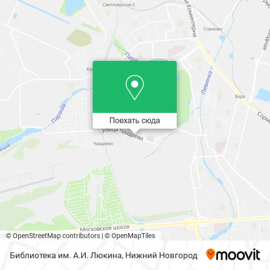 Карта Библиотека им. А.И. Люкина