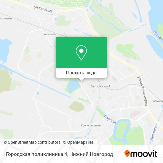 Карта Городская поликлиника 4