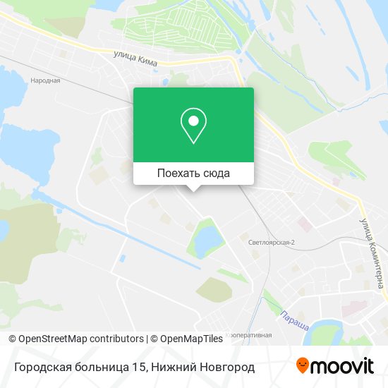 Карта Городская больница 15