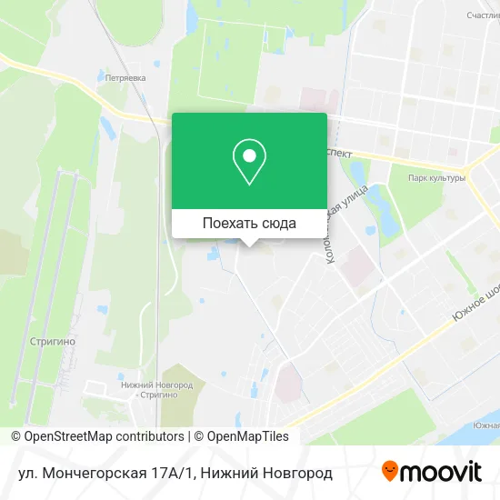 Карта ул. Мончегорская 17А/1
