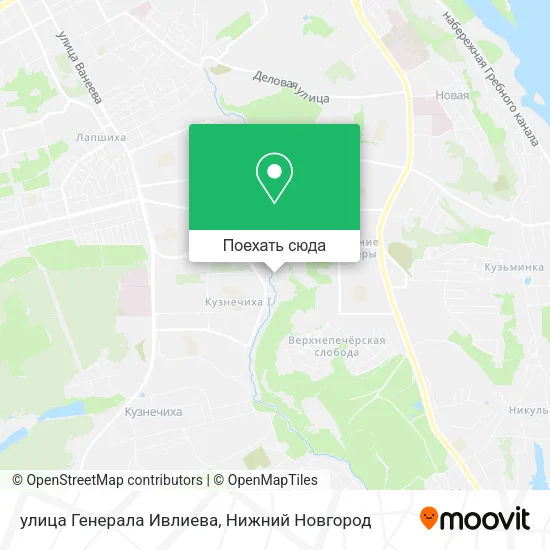 Карта улица Генерала Ивлиева