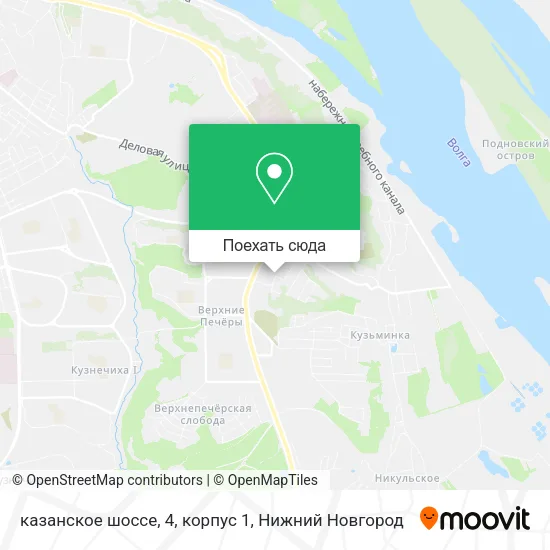 Карта казанское шоссе, 4, корпус 1
