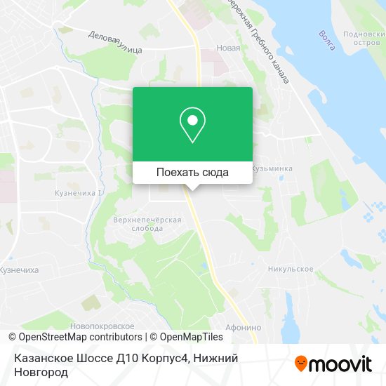Карта Казанское Шоссе Д10 Корпус4