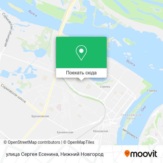 Карта улица Сергея Есенина