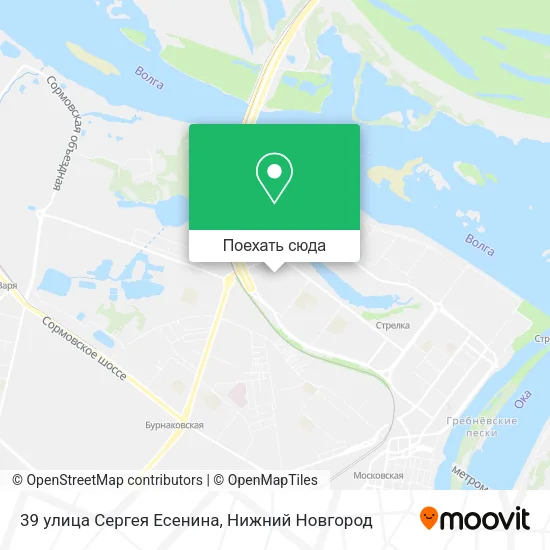 Карта 39 улица Сергея Есенина