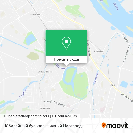 Карта Юбилейный бульвар