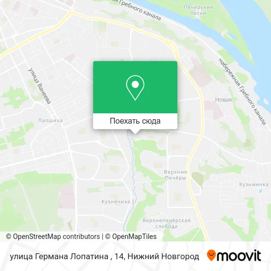 Карта улица Германа Лопатина , 14