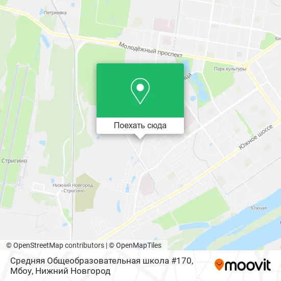 Карта Средняя Общеобразовательная школа #170, Мбоу