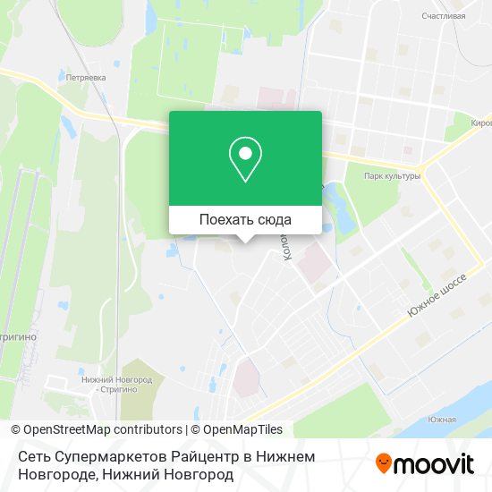Карта Сеть Супермаркетов Райцентр в Нижнем Новгороде