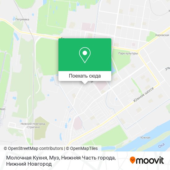 Карта Молочная Кухня, Муз, Нижняя Часть города