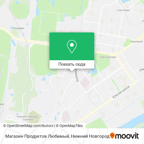 Карта Магазин Продуктов Любимый