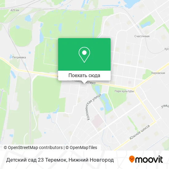 Карта Детский сад 23 Теремок