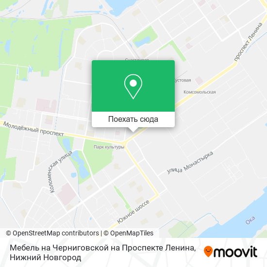 Карта Мебель на Черниговской на Проспекте Ленина