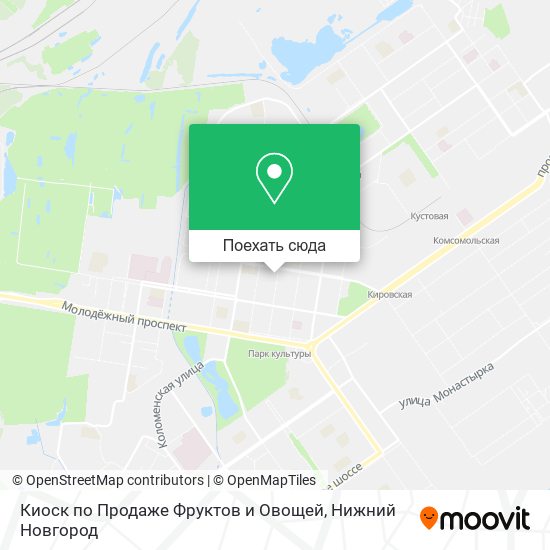 Карта Киоск по Продаже Фруктов и Овощей