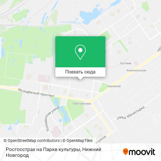 Карта Росгосстрах на Парке культуры