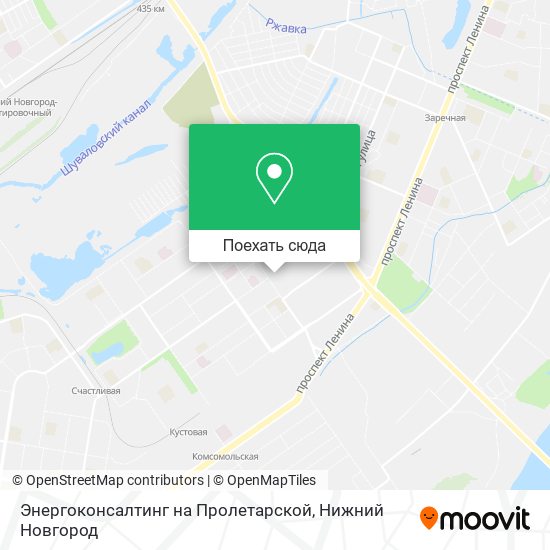 Карта Энергоконсалтинг на Пролетарской