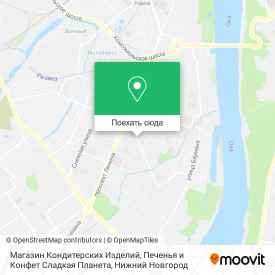 Карта Магазин Кондитерских Изделий, Печенья и Конфет Сладкая Планета