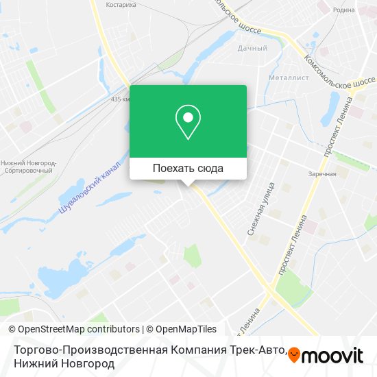Карта Торгово-Производственная Компания Трек-Авто