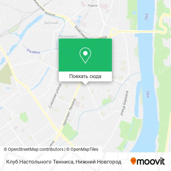 Карта Клуб Настольного Тенниса