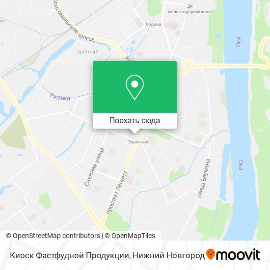 Карта Киоск Фастфудной Продукции