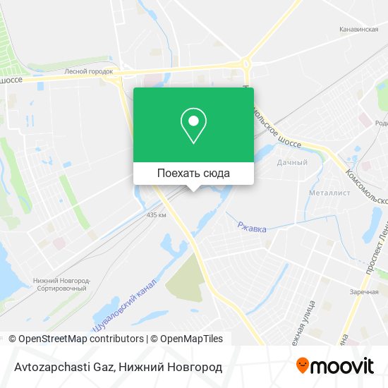 Карта Avtozapchasti Gaz