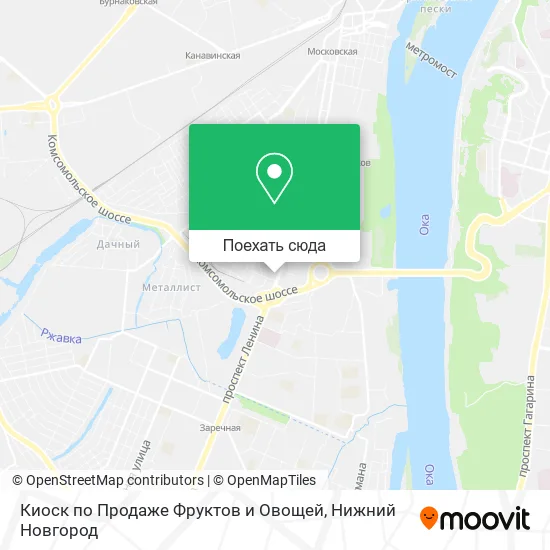 Карта Киоск по Продаже Фруктов и Овощей