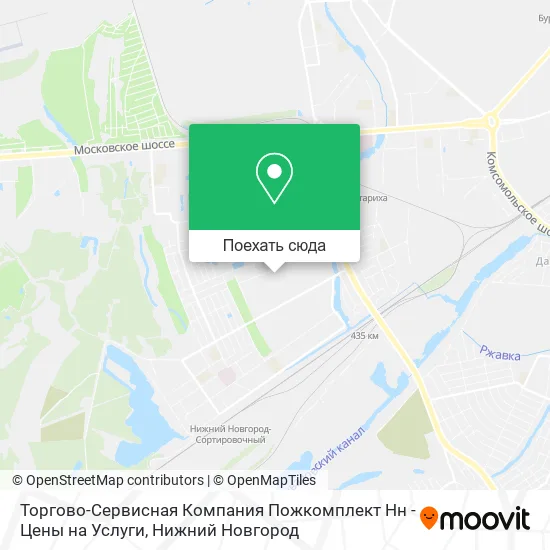 Карта Торгово-Сервисная Компания Пожкомплект Нн - Цены на Услуги