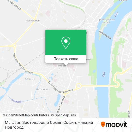 Карта Магазин Зоотоваров и Семян София