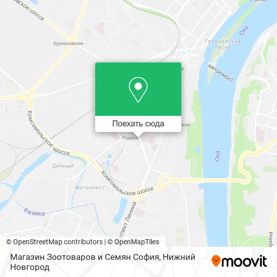 Карта Магазин Зоотоваров и Семян София