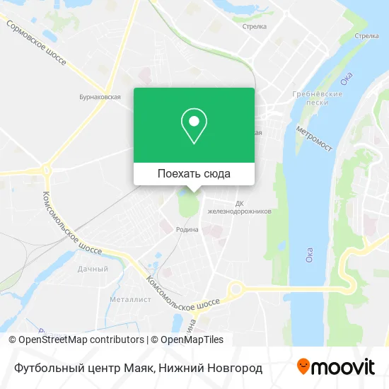 Карта Футбольный центр Маяк