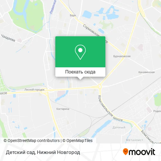 Карта Детский сад