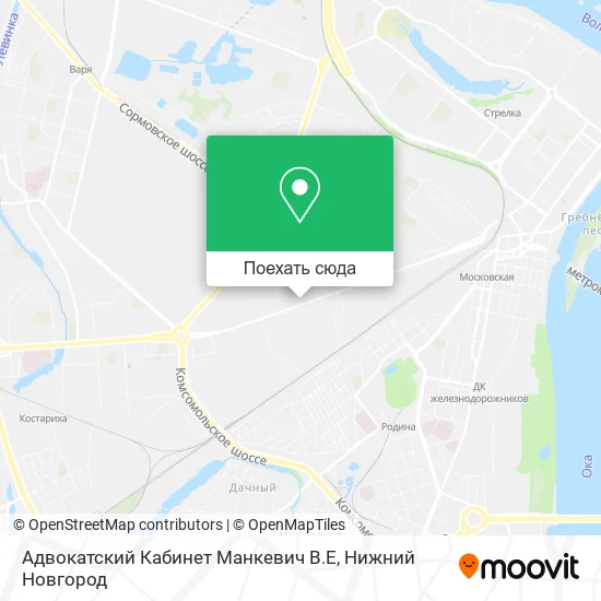 Карта Адвокатский Кабинет Манкевич В.Е
